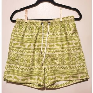 Men's tiki sports swim trunks